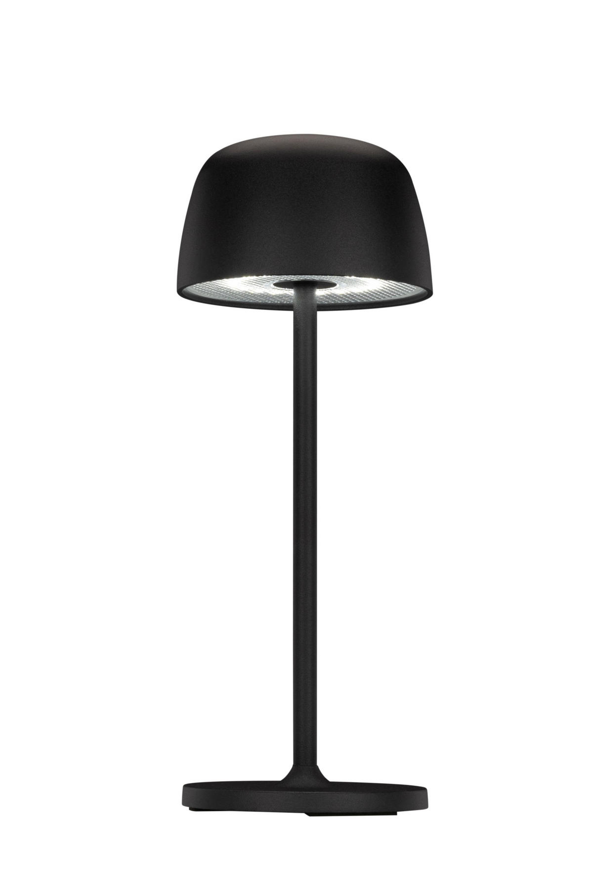 STOLNÍ LAMPA NA BATERIE 10,5/27 cm - černá/průhledné, Design, kov/plast (10,5/27cm) - Novel