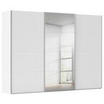 SCHWEBETÜRENSCHRANK 301/223/68 cm 3-türig Weiß  - Alufarben/Weiß, Basics, Glas/Holzwerkstoff (301/223/68cm) - Novel