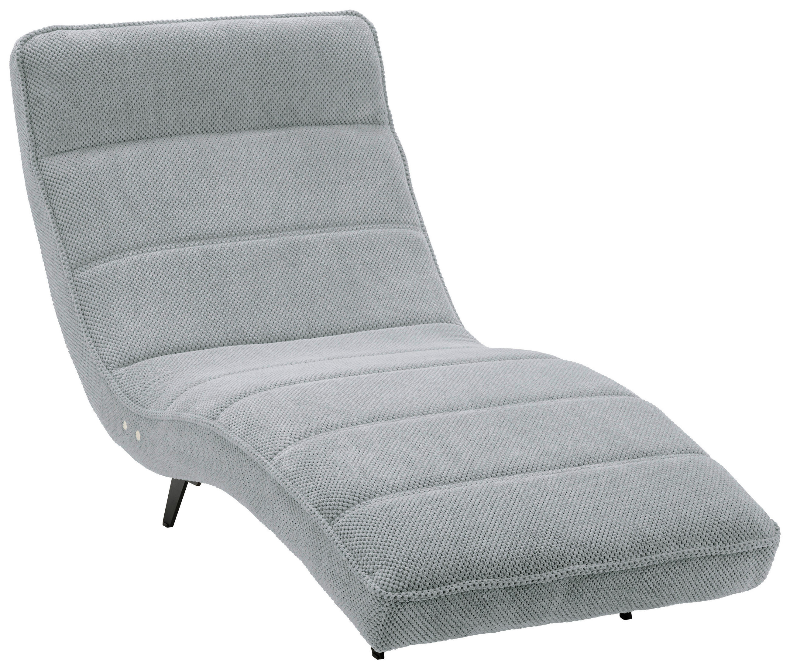 LIGGFÅTÖLJ i vävt tyg ljusgrå  - ljusgrå/svart, Design, metall/textil (75/158-178/58-86cm) - Livetastic