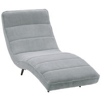 RELAXLIEGE in Webstoff Hellgrau  - Hellgrau/Schwarz, Design, Textil/Metall (75/158-178/58-86cm) - Welnova