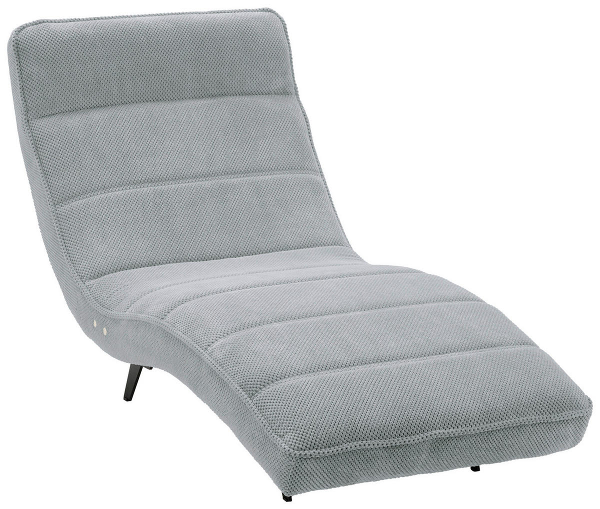 RELAXLIEGE in Webstoff Hellgrau  - Hellgrau/Schwarz, Design, Textil/Metall (75/158-178/58-86cm) - Welnova