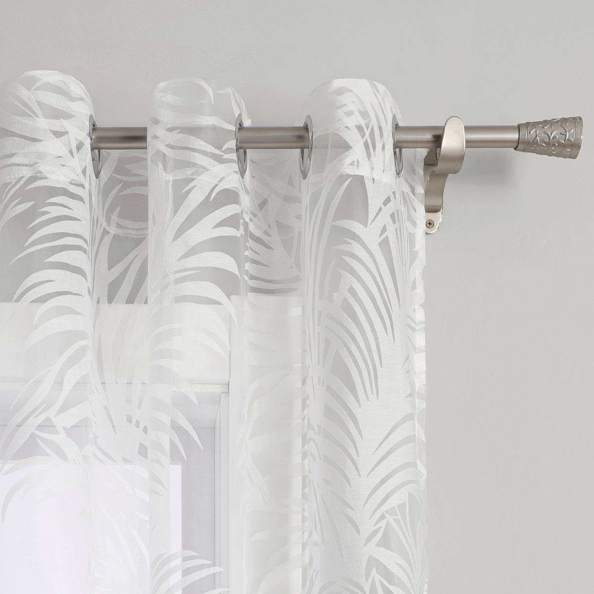 FERTIGVORHANG  transparent  140/175 cm   - Weiß Hochglanz, Basics, Textil (140/175cm) - Joyswahl