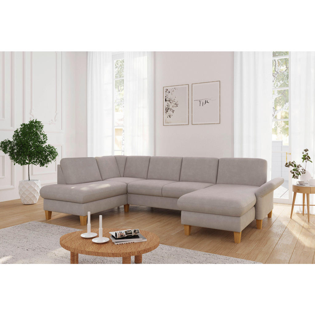 Sit & More SEDACIA SÚPRAVA, textil, sivobéžová