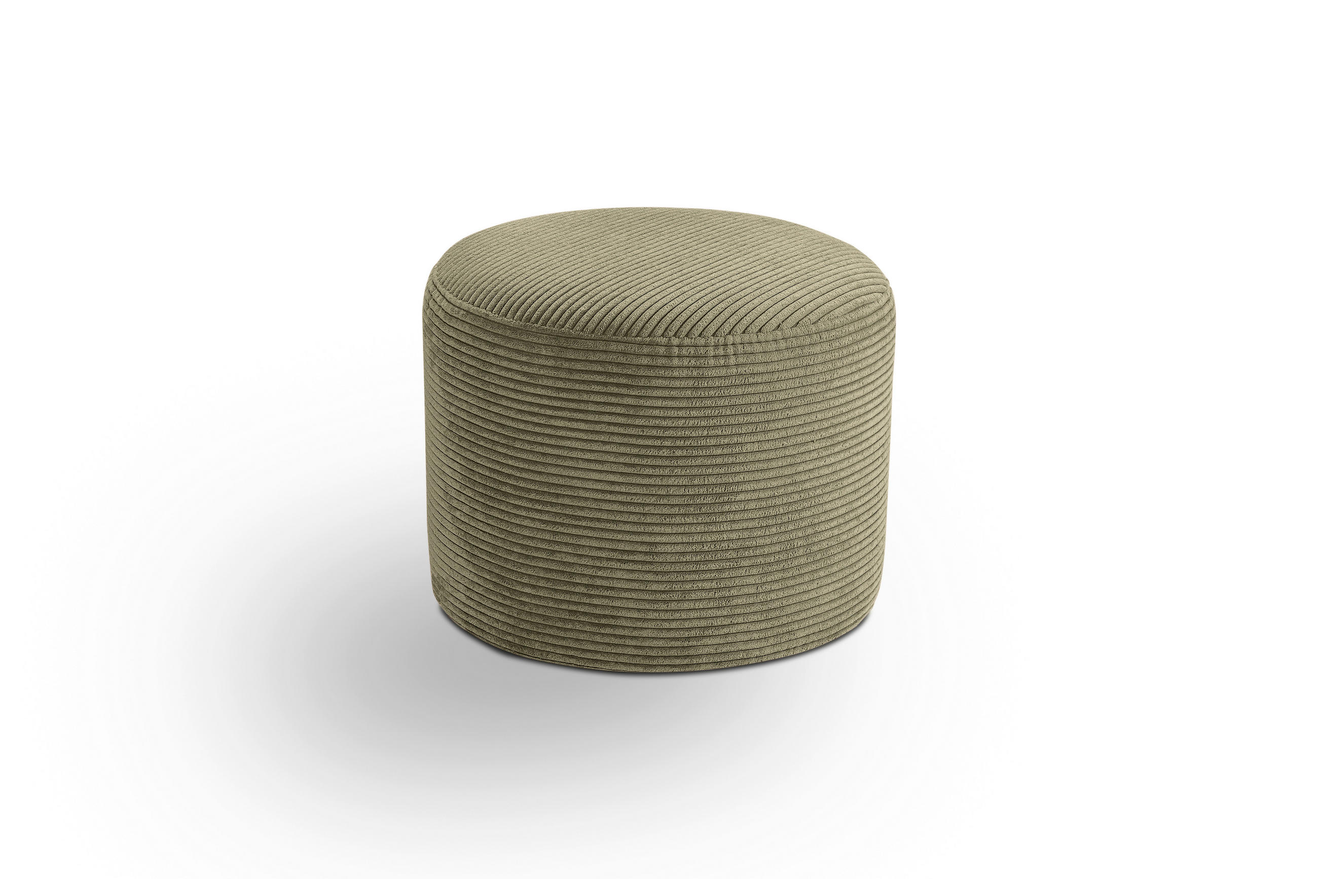 HOCKER KOLO Cord Khaki  - Khaki/Schwarz, Basics, Kunststoff/Textil (51/41/51cm) - MID.YOU