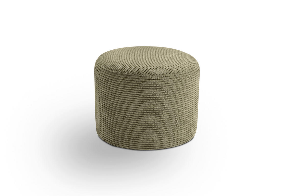 HOCKER KOLO Cord Khaki  - Khaki/Schwarz, Basics, Kunststoff/Textil (51/41/51cm) - MID.YOU