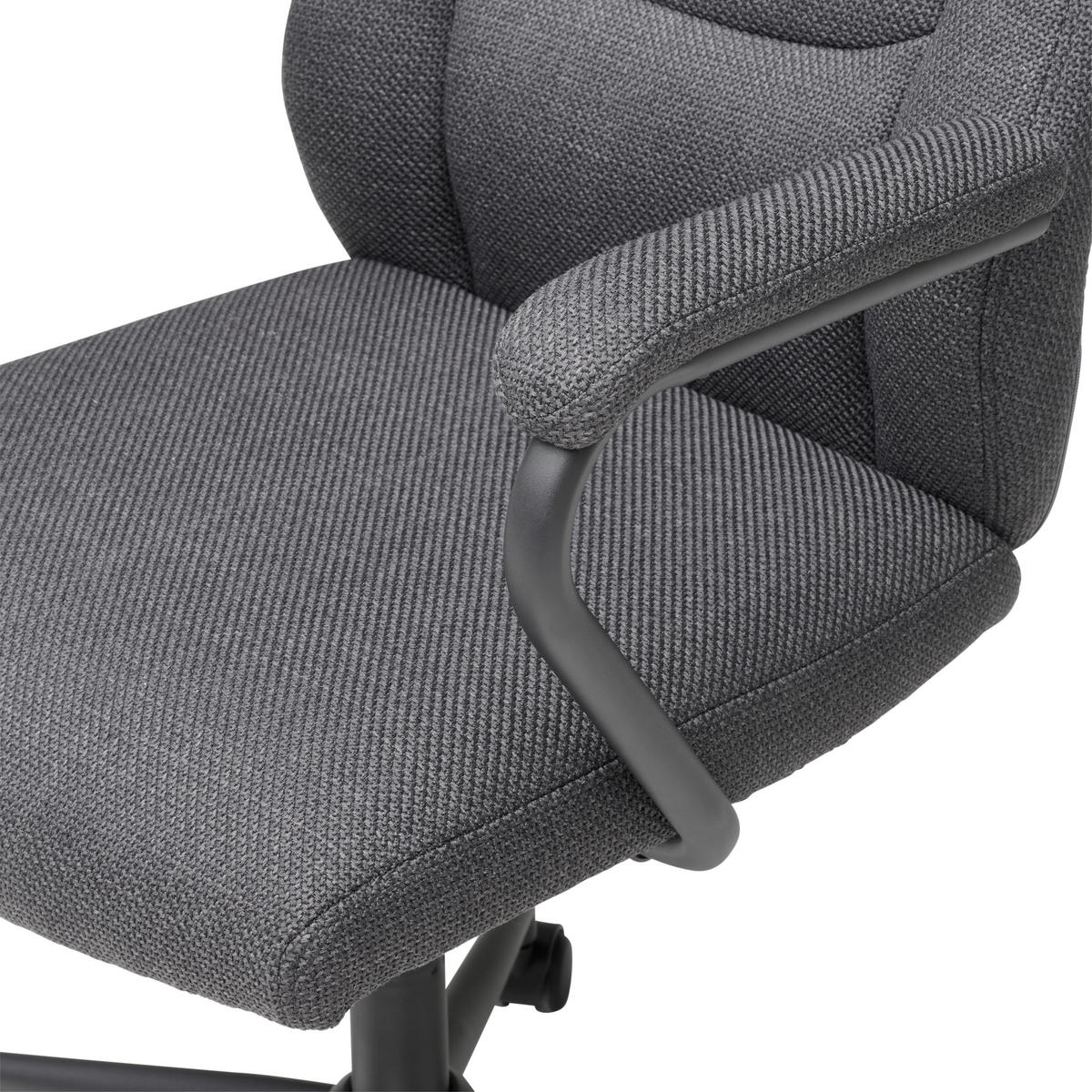 DREHSTUHL Webstoff Anthrazit, Schwarz  - Anthrazit/Schwarz, MODERN, Kunststoff/Textil (60/106-114/65cm) - MID.YOU