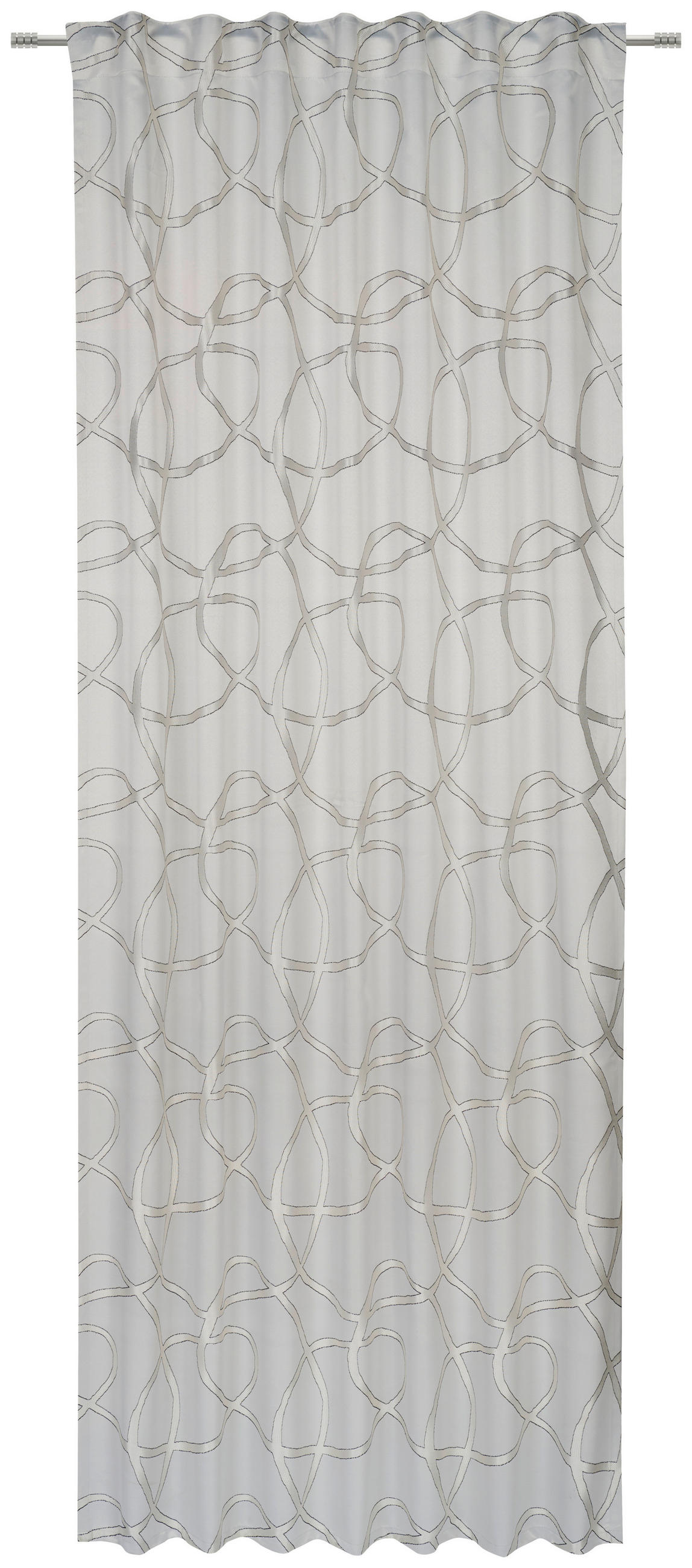 GARDINLÄNGD ej transparent grå 260/140 cm