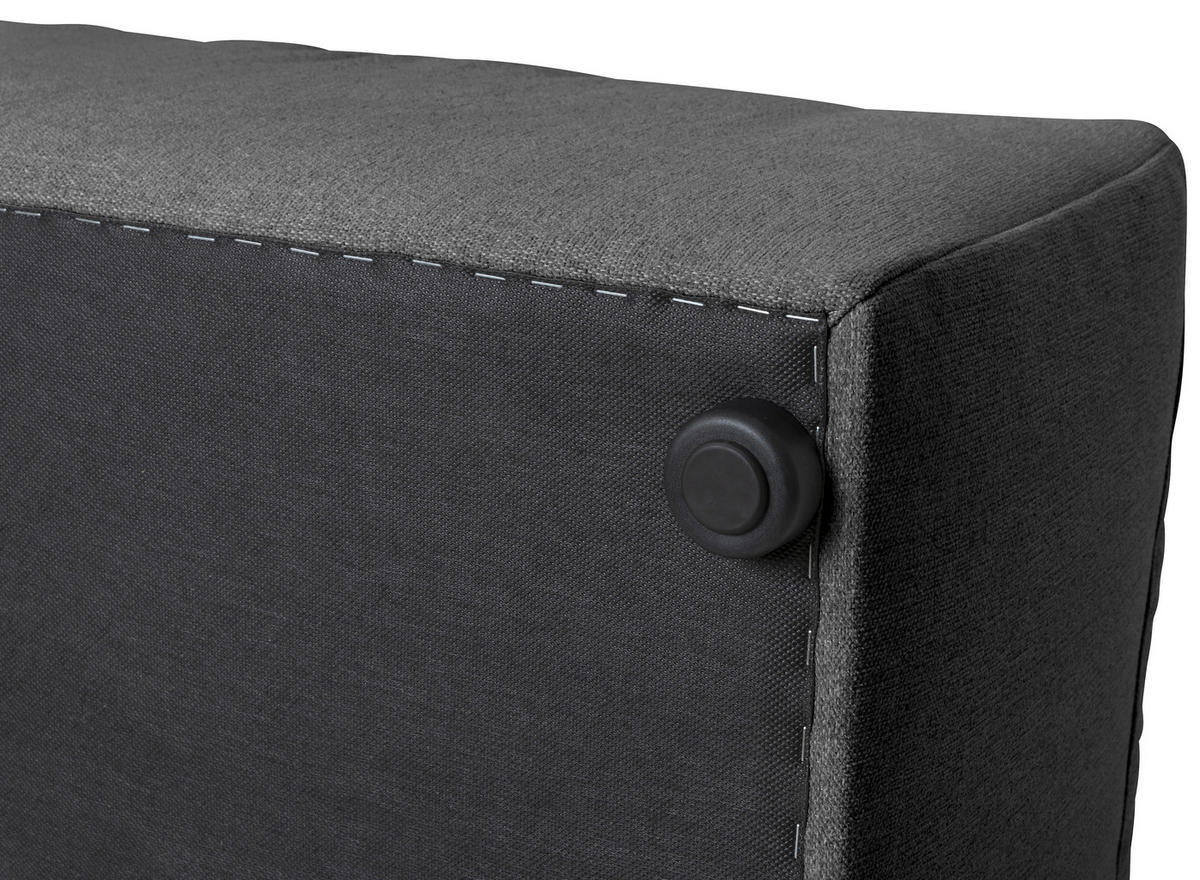 ECKELEMENT in Flachgewebe   - Anthrazit, Design, Kunststoff/Textil (100/73/100cm) - Max Winzer
