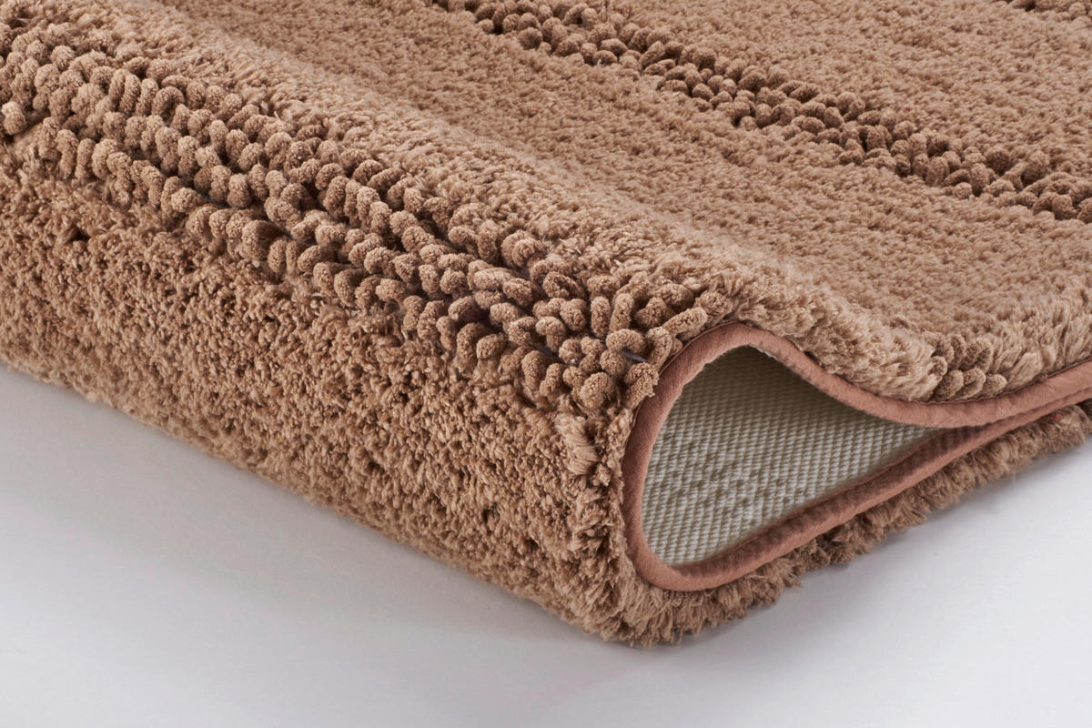 PROSTIRKA ZA KUPATILO MONROVIA  braon  - braon, Konvencionalno, tekstil/plastika (60/60/2.5cm) - Kleine Wolke