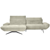 ECKSOFA Chenille Beige  - Beige/Schwarz, Design, Textil/Metall (170-195/280cm) - Dieter Knoll