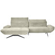 ECKSOFA  in Chenille Beige  170-195/280 cm  - Beige/Schwarz, Design, Textil/Metall (170-195/280cm) - Dieter Knoll