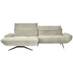 ECKSOFA  in Chenille Beige  170-195/280 cm  - Beige/Schwarz, Design, Textil/Metall (170-195/280cm) - Dieter Knoll