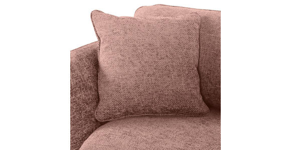 BIGSOFA in Chenille Altrosa  - Schwarz/Altrosa, KONVENTIONELL, Textil/Metall (215/70/98cm) - Carryhome