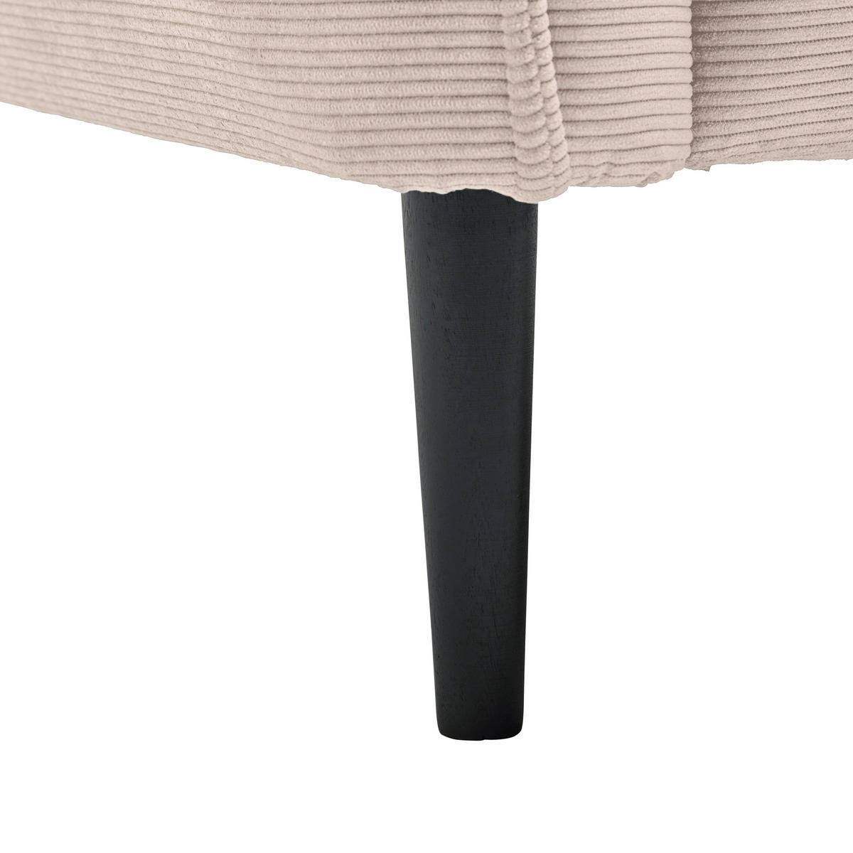 2-SITZER-SOFA Cord Greige  - Greige/Schwarz, Modern, Holz/Textil (150/85/92cm) - MID.YOU