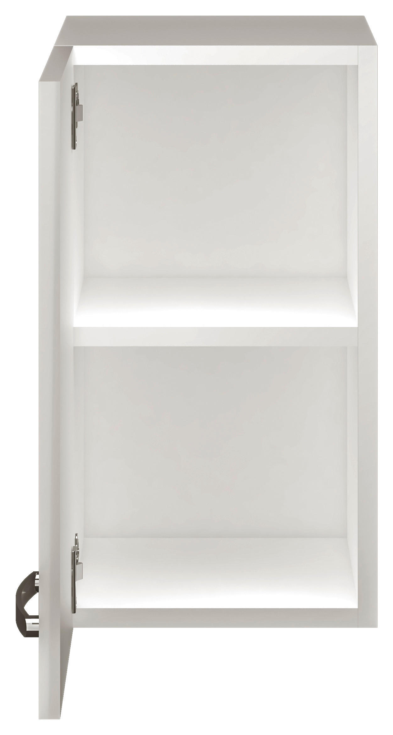 KÜCHENOBERSCHRANK 30/54,8/32 cm  in Weiß, Weiß Hochglanz  - Edelstahlfarben/Weiß Hochglanz, MODERN, Holzwerkstoff/Metall (30/54,8/32cm) - FlexWell