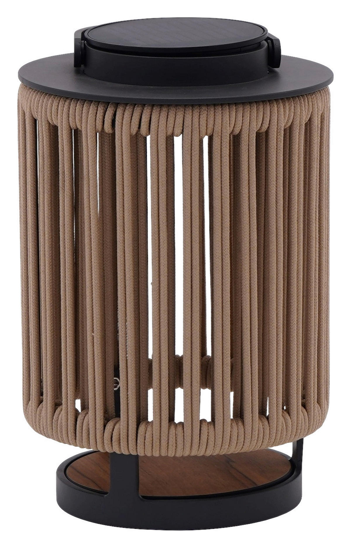 SVJETILJKA SOLARNA  - tamno siva/prirodne boje, Design, metal/tekstil (21,5/32,5/21,5cm) - Ambia Garden