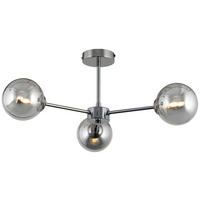 DECKENLEUCHTE 62/25 cm   - Braun, Trend, Glas/Metall (62/25cm) - Novel