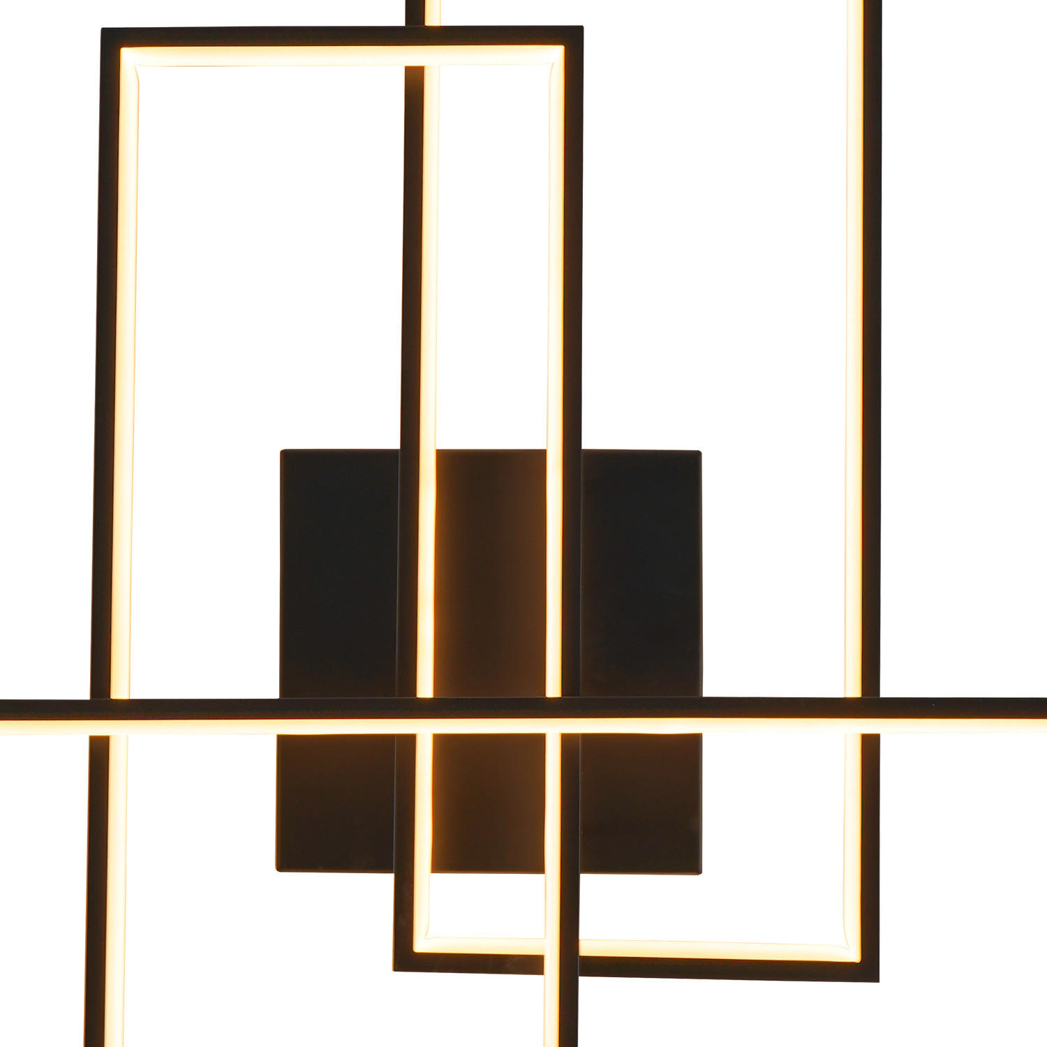 LED-WANDLEUCHTE 50/65/10 cm   - Schwarz Hochglanz, Design, Metall (50/65/10cm)