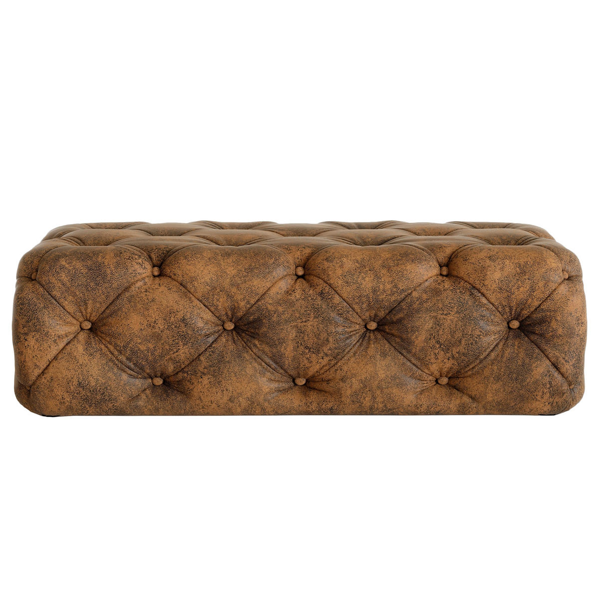 HOCKER in Textil Dunkelbraun  - Dunkelbraun/Schwarz, Design, Kunststoff/Textil (130/39/65cm) - P & B