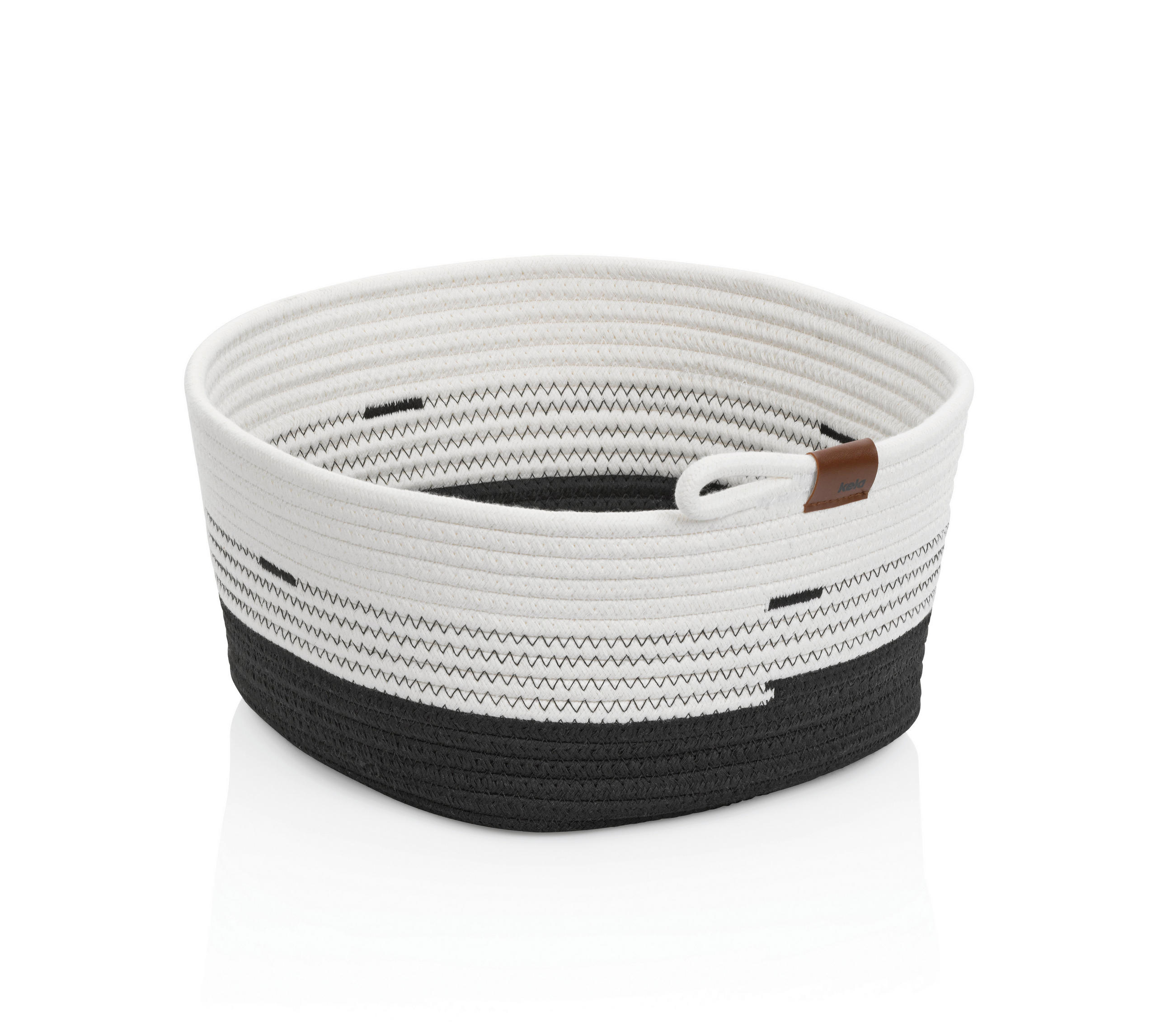UNIVERSALKORB 32/30/17 cm   - Schwarz/Weiß, Basics, Textil (32/30/17cm) - Kela