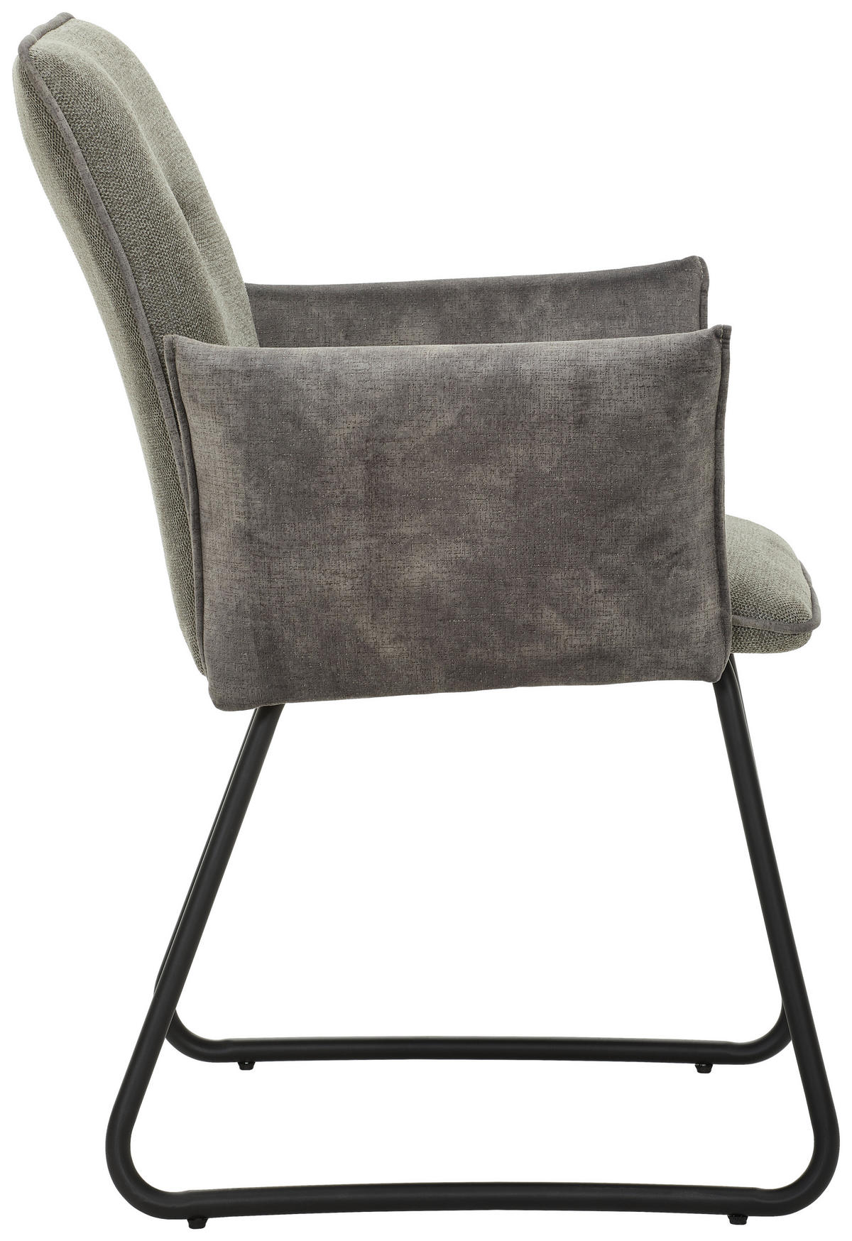ARMLEHNSTUHL  in Eisen Struktur  - Schwarz/Grau, MODERN, Holz/Textil (64/87,5/63cm) - Livetastic