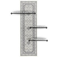 LÄUFER 80/250 cm Mirkan  - Creme/Grau, Basics, Kunststoff/Textil (80/250cm)