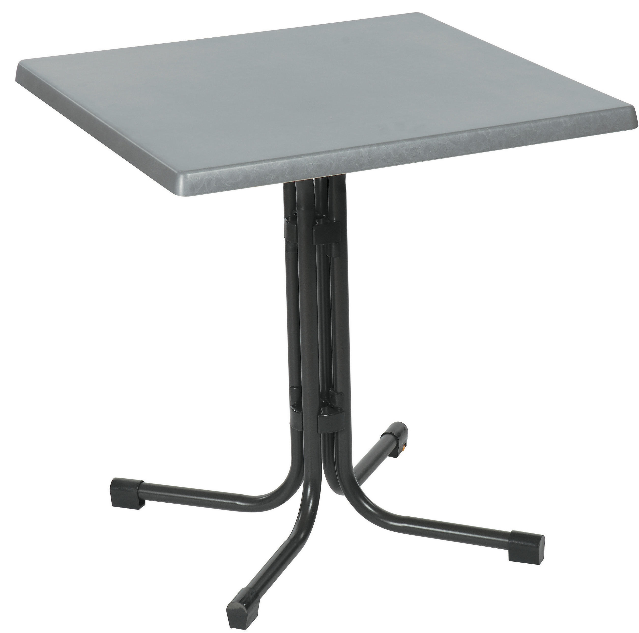 GARTENKLAPPTISCH 80/80/72 cm Metall, Holzwerkstoff quadratisch  - Anthrazit/Grau, Basics, Holzwerkstoff/Metall (80/80/72cm) - Gardenson