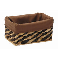 KOŠÍK DO REGÁLU, hnedá, prírodná farba - hnedá/prírodná farba, Konventionell, textil/prírodné materiály (20/14/10cm) - Landscape