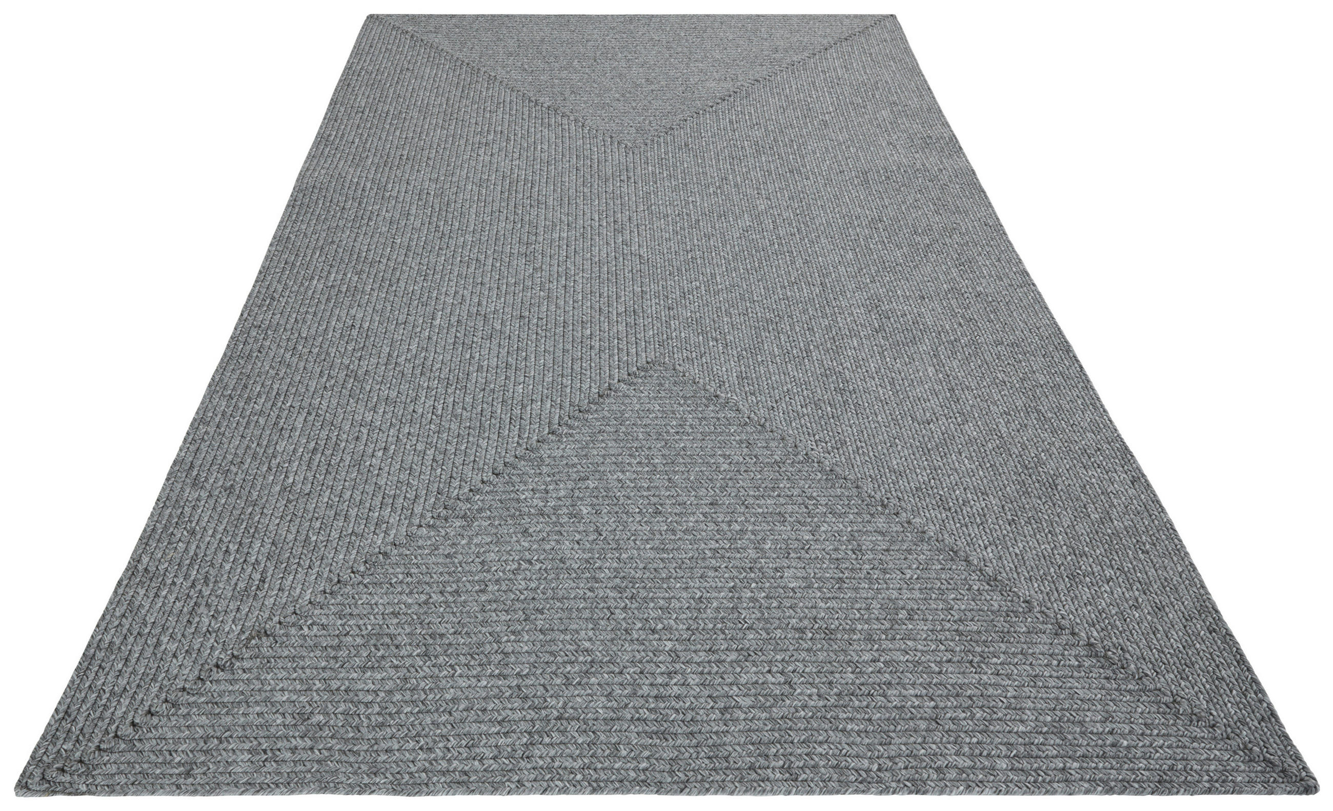 OUTDOORTEPPICH 160/230 cm Braided Hellgrau  - Hellgrau, Basics, Kunststoff (160/230cm)
