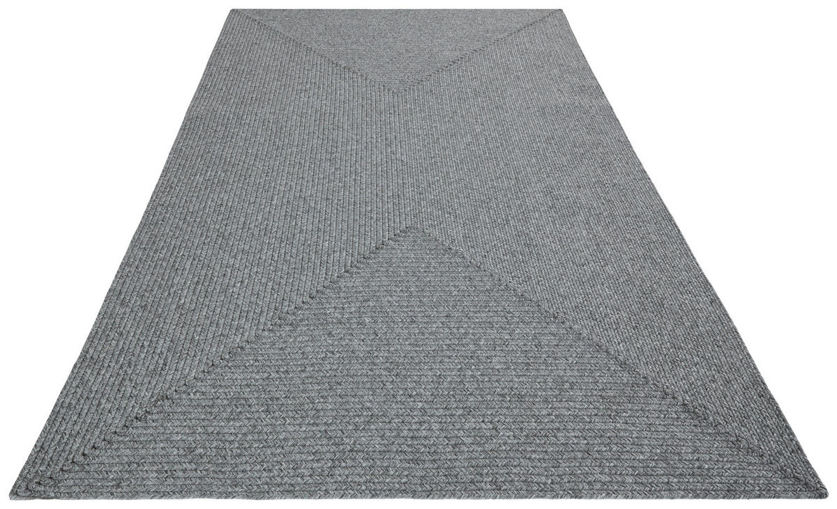 OUTDOORTEPPICH 160/230 cm Braided Hellgrau  - Hellgrau, Basics, Kunststoff (160/230cm)