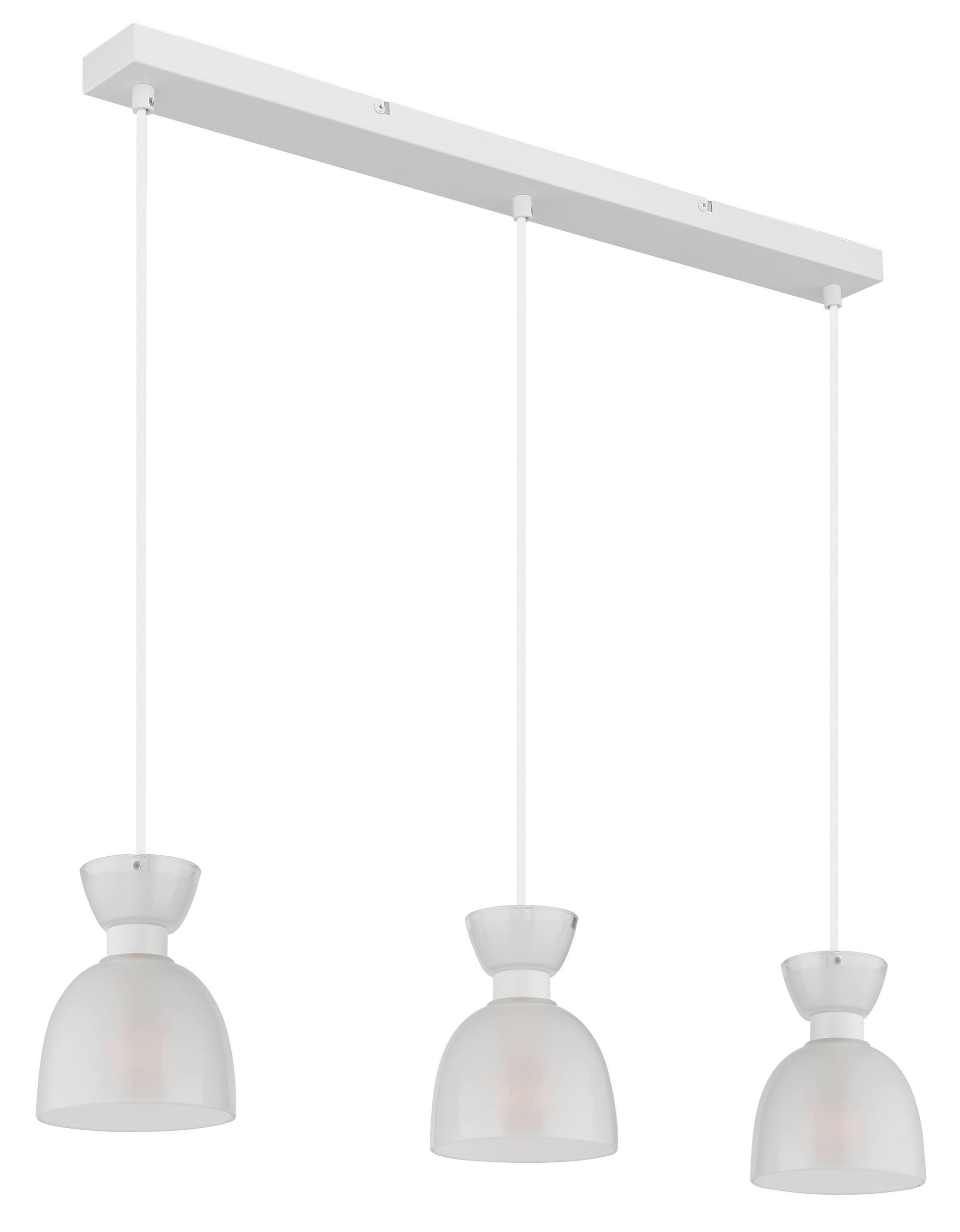 HÄNGELEUCHTE 65/13/120 cm  - Weiß, Design, Glas/Kunststoff (65/13/120cm) - Globo