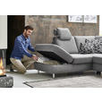 WOHNLANDSCHAFT in Flachgewebe Grau - Chromfarben/Grau, KONVENTIONELL, Textil/Metall (168/305/200cm) - Voleo