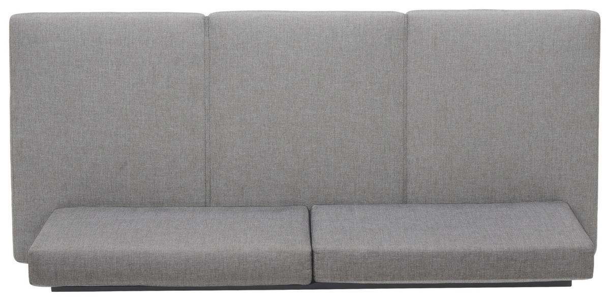 3-SITZER-BANK 180/82/80,1 cm Flachgewebe Dunkelgrau  - Dunkelgrau, MODERN, Textil/Metall (180/82/80,1cm) - Amatio