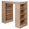 BARBORD i trämaterial  103/50/115 cm  - vit/ekfärgad, Design, trämaterial (103/50/115cm) - Respekta