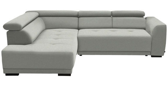 ECKSOFA  in Chenille Alabasterfarben  205/284 cm  - Alabasterfarben/Schwarz, Design, Kunststoff/Textil (205/284cm) - Xora