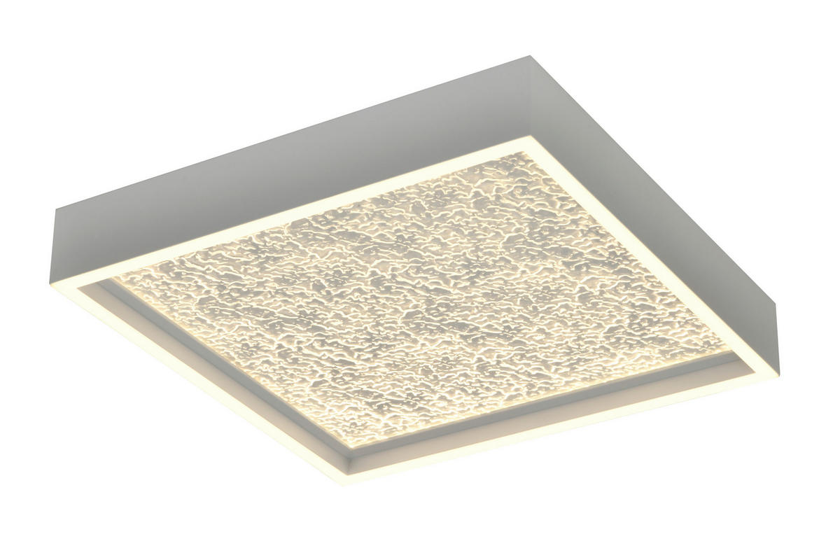 LED-DECKENLEUCHTE Bormes 40/40/6,5 cm  - Weiß, Design, Kunststoff/Metall (40/40/6,5cm)