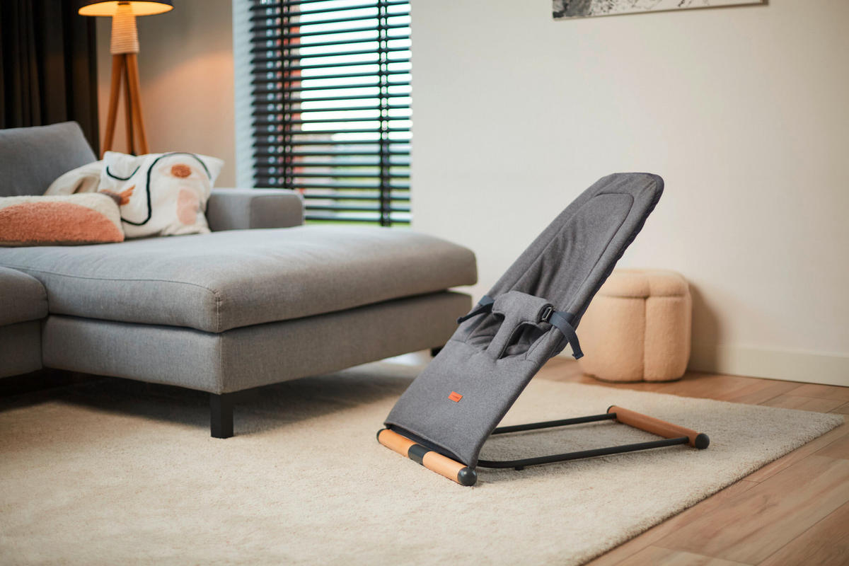 SCHAUKELWIPPE  - Anthrazit, KONVENTIONELL, Holz/Textil (64/47/65,5cm) - Childhome