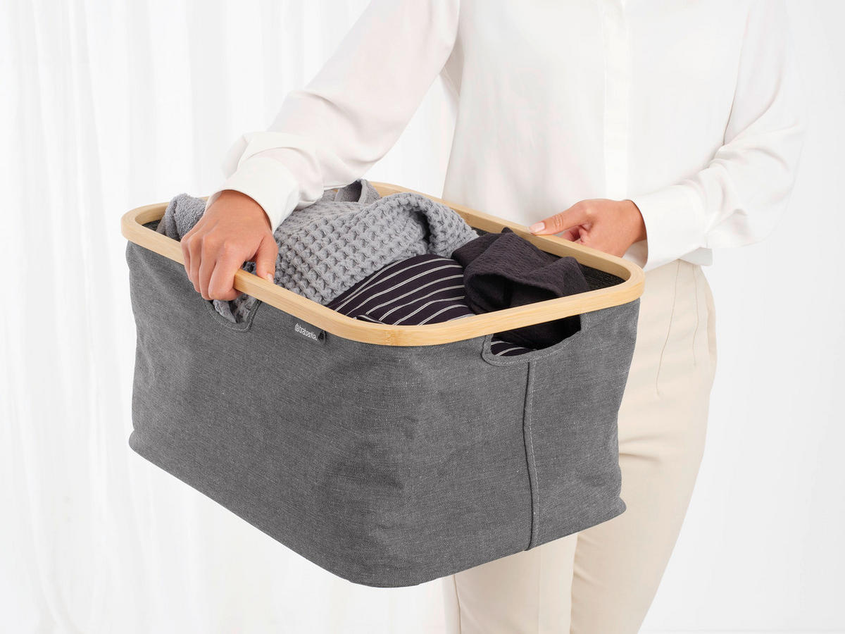 WÄSCHEKORB - Dunkelgrau, Basics, Textil (36/54/26.5cm) - Brabantia
