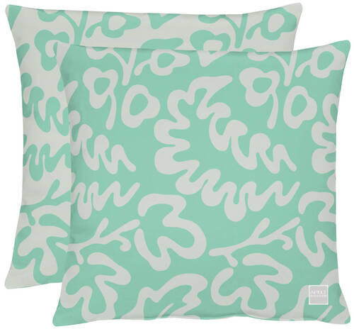 OUTDOOR-KISSENHÜLLE Outdoor 46/46 cm  - Türkis/Hellgrau, Basics, Textil (46/46cm) - Ambia Garden