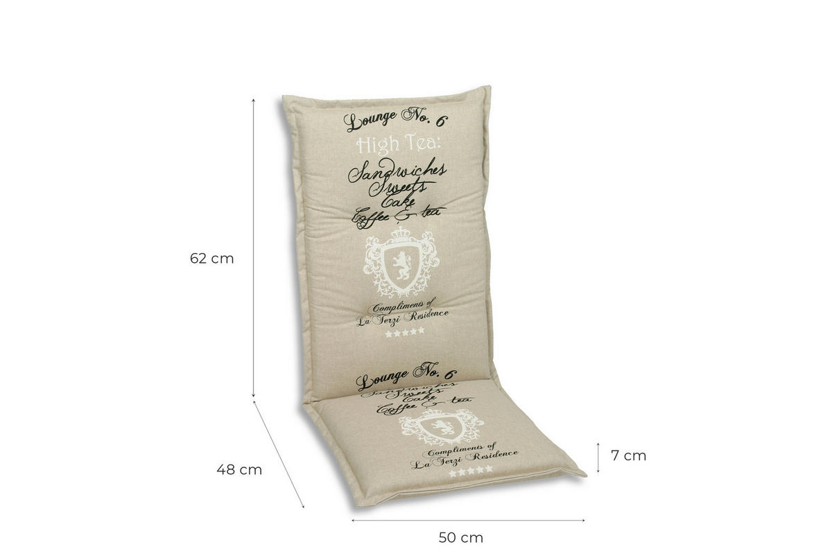 SESSELAUFLAGENSET  - Beige, Basics, Textil (50/7/108cm)