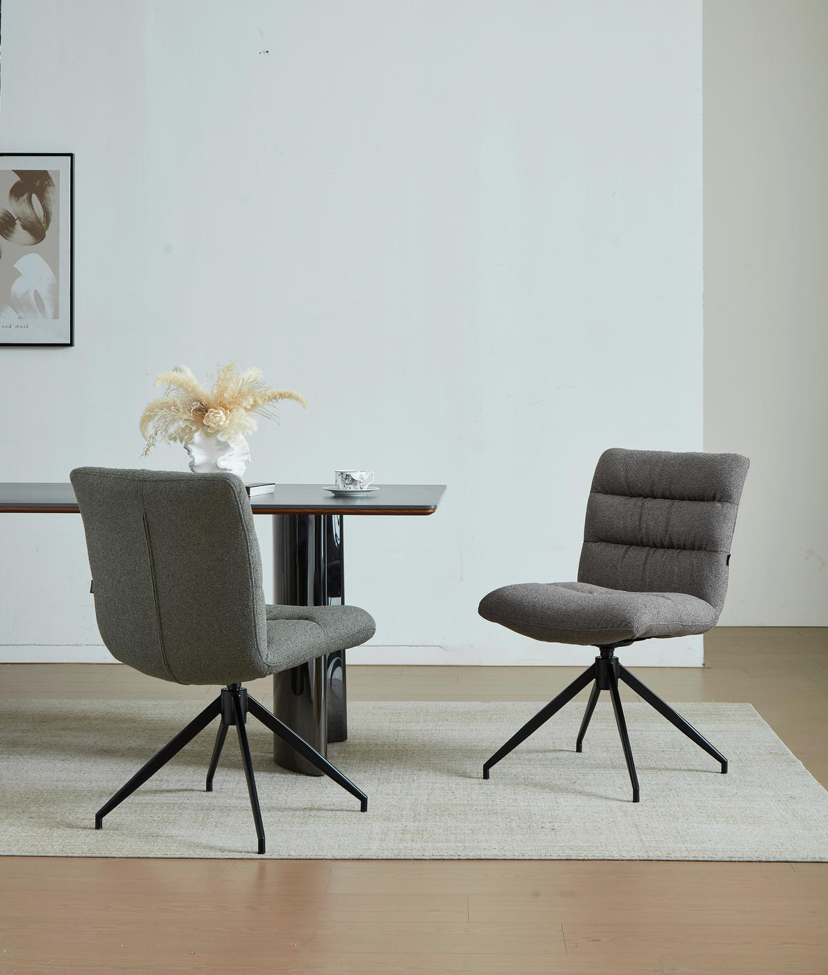 STUHL - Schwarz/Cappuccino, Design, Textil/Metall (51/86/64cm) - Dieter Knoll