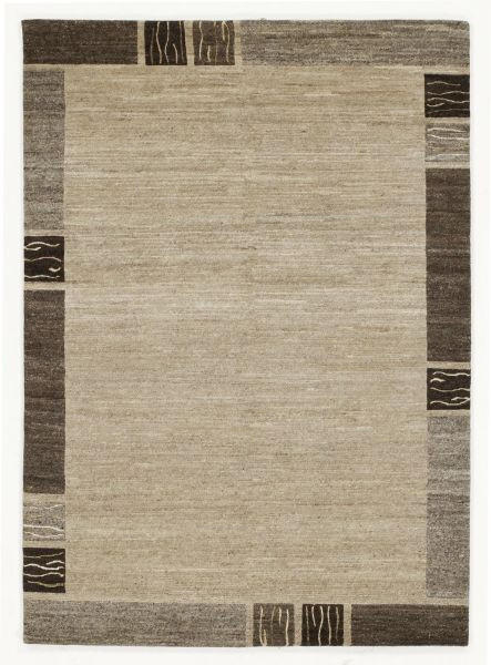 Cazaris Wollteppich Natura Silk Greny Braun, Natur 140x200 cm