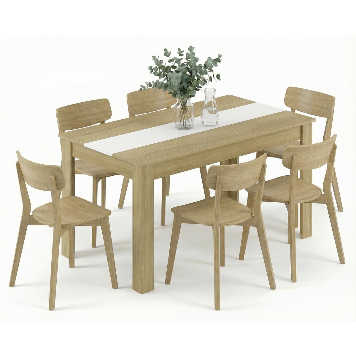 ESSTISCH      - Honigeiche/Weiß, MODERN, Holzwerkstoff (140/80/75cm) - MID.YOU