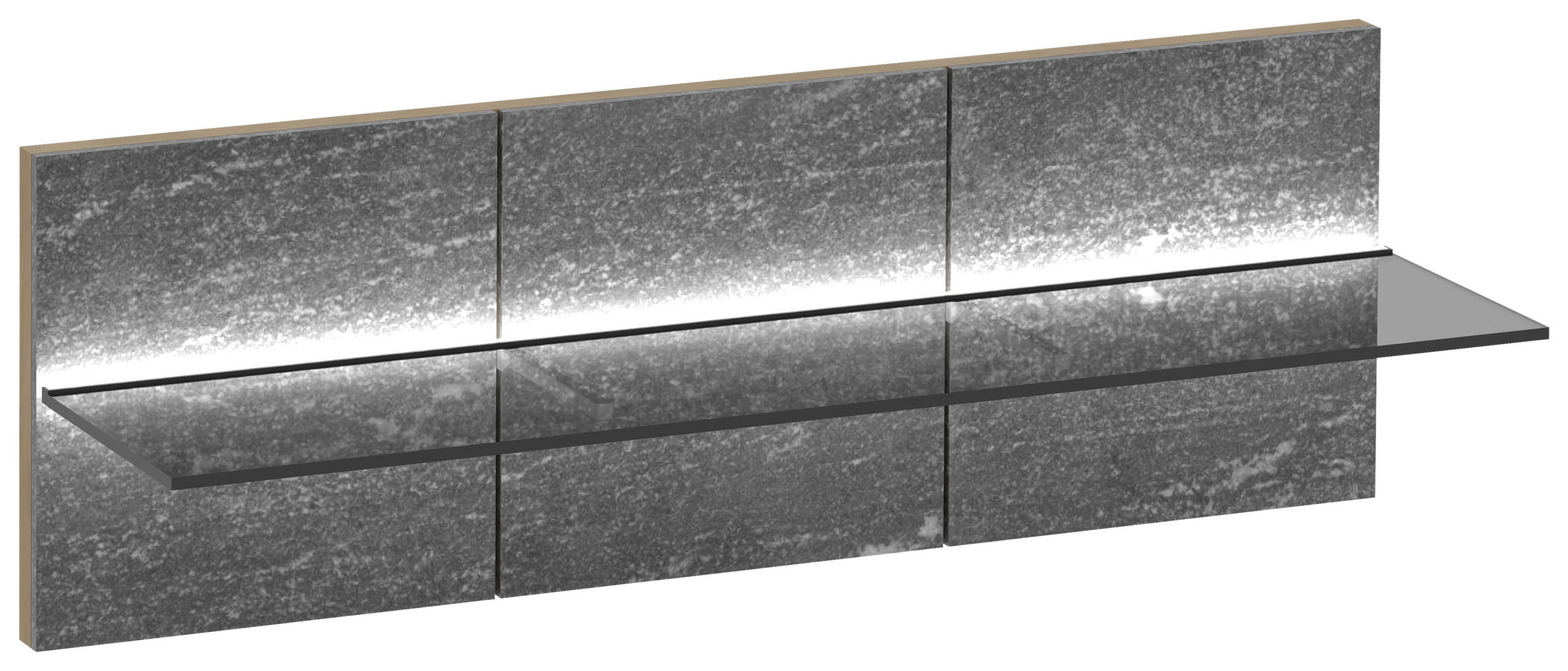 WANDBOARD  95,6/31,6/28 cm  - Grau, Design, Glas/Holz (95,6/31,6/28cm) - Voglauer