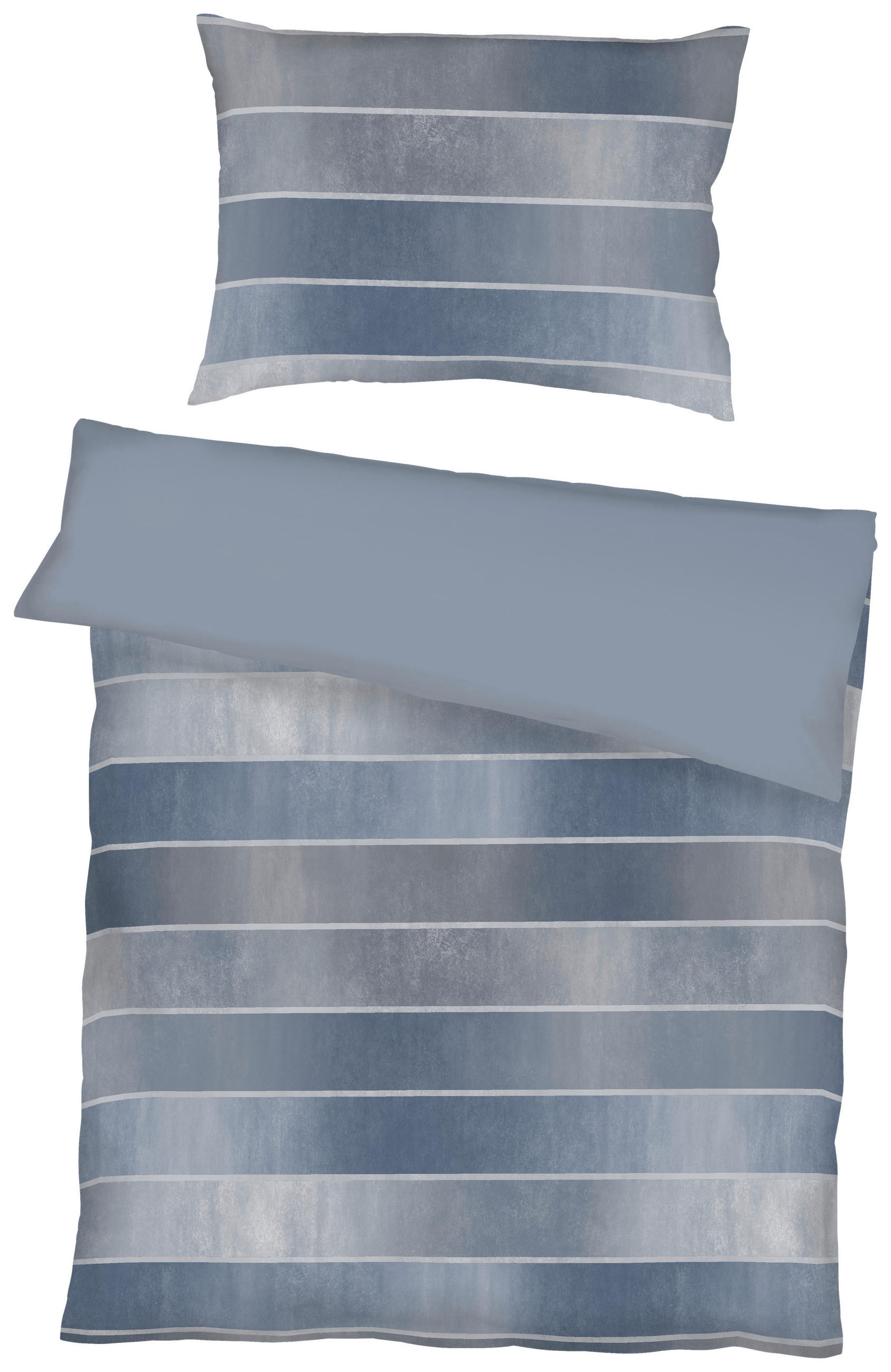 BETTWÄSCHE Makosatin 140/200 cm  - Blau, KONVENTIONELL, Textil (140/200cm) - Kaeppel