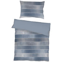 BETTWÄSCHE Makosatin 140/200 cm  - Blau, KONVENTIONELL, Textil (140/200cm) - Kaeppel