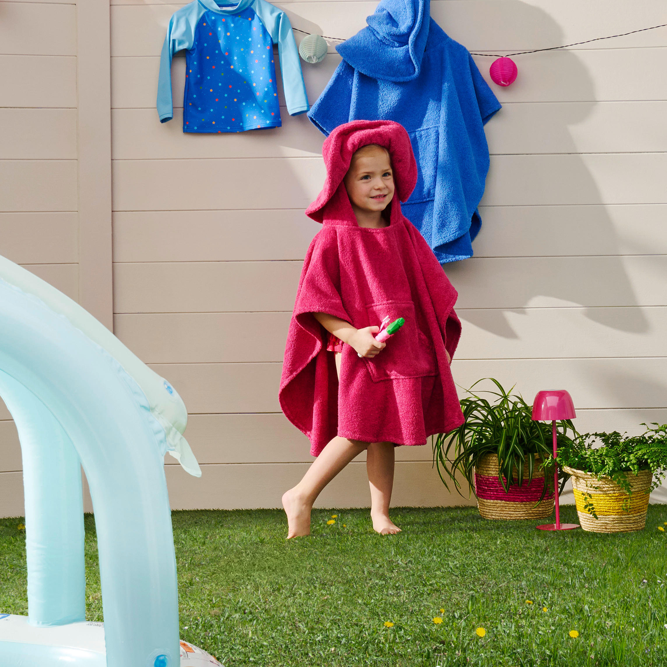 PONCHO 70/60 cm    - Blau, Trend, Textil (70/60cm) - Patinio