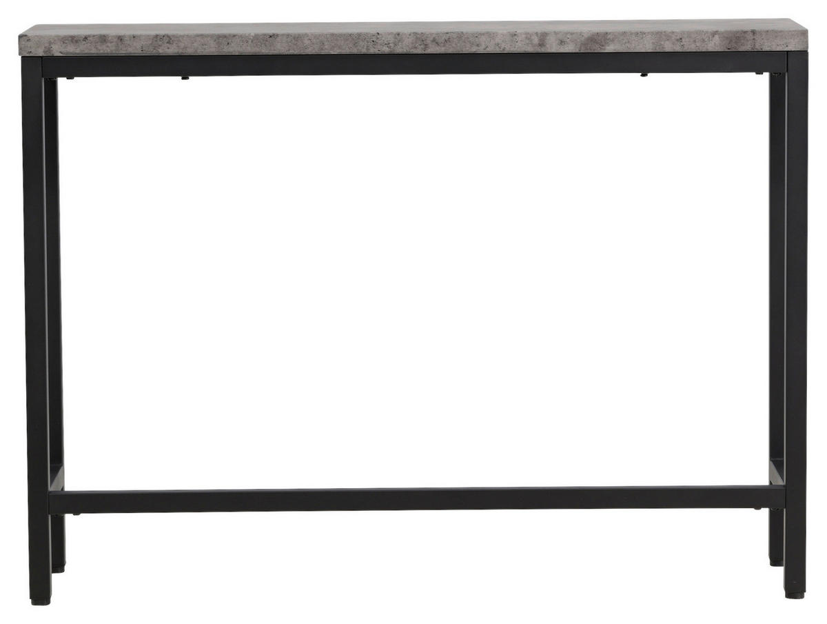 BEISTELLTISCH 110/30/80 cm Schwarz, Grau rechteckig  - Schwarz/Grau, Design, Holzwerkstoff/Metall (110/30/80cm) - Livetastic