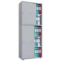 AKTENSCHRANK 70/183/37 cm  - Grau, Basics, Holzwerkstoff (70/183/37cm) - MID.YOU