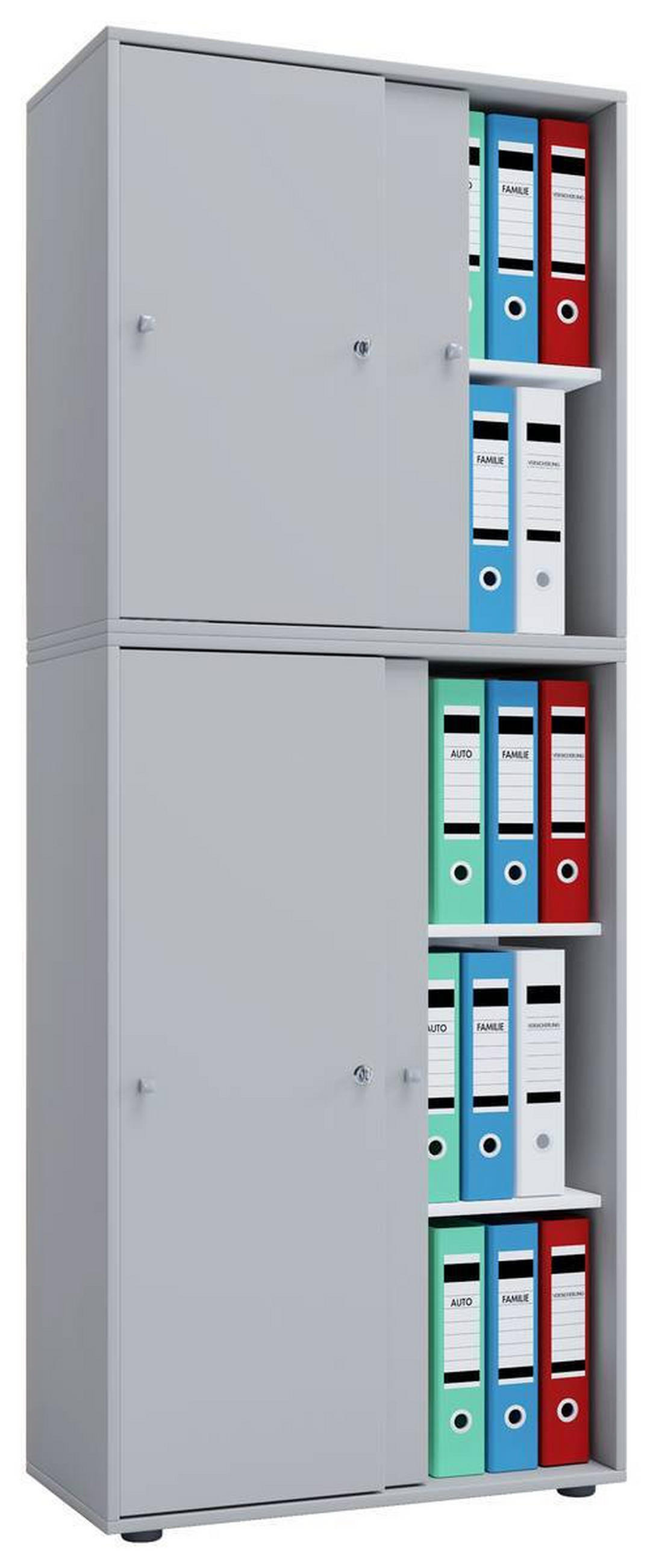 AKTENSCHRANK 70/183/37 cm  - Grau, Basics, Holzwerkstoff (70/183/37cm) - MID.YOU